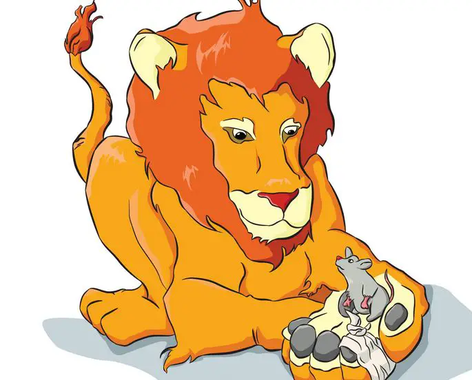 lion and mouse marathi