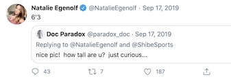 Natalie Egenolf Height