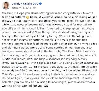Carolyn Gracie Weight Loss Gain