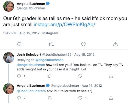 How tall is Angela Buchman Height