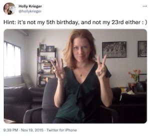 Dr Holly Krieger Birthday